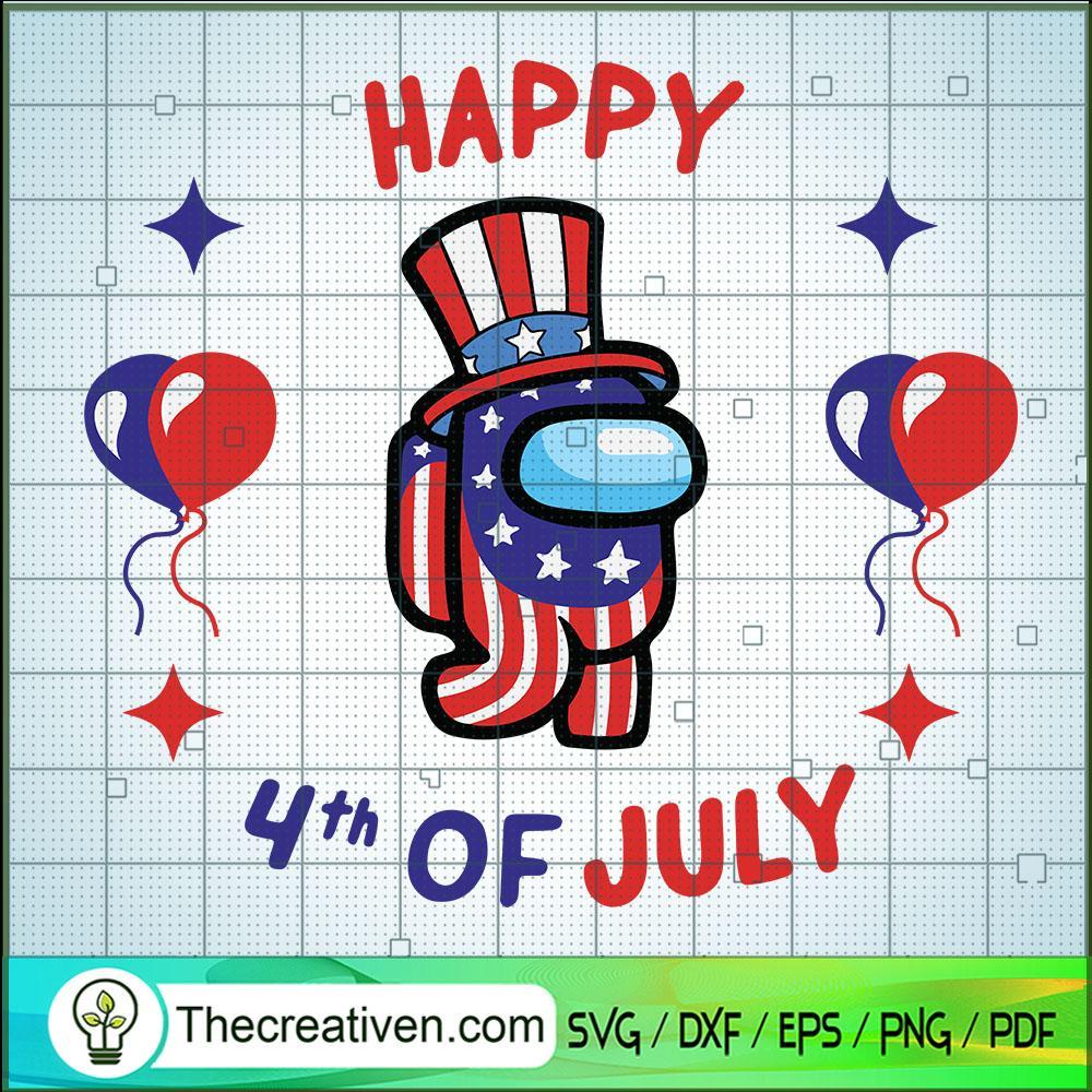 Happy 4th of July Among Us SVG, Among Us SVG, Independence Day SVG 1 Happy 4th of July Among Us SVG, Among Us SVG, Independence Day SVG