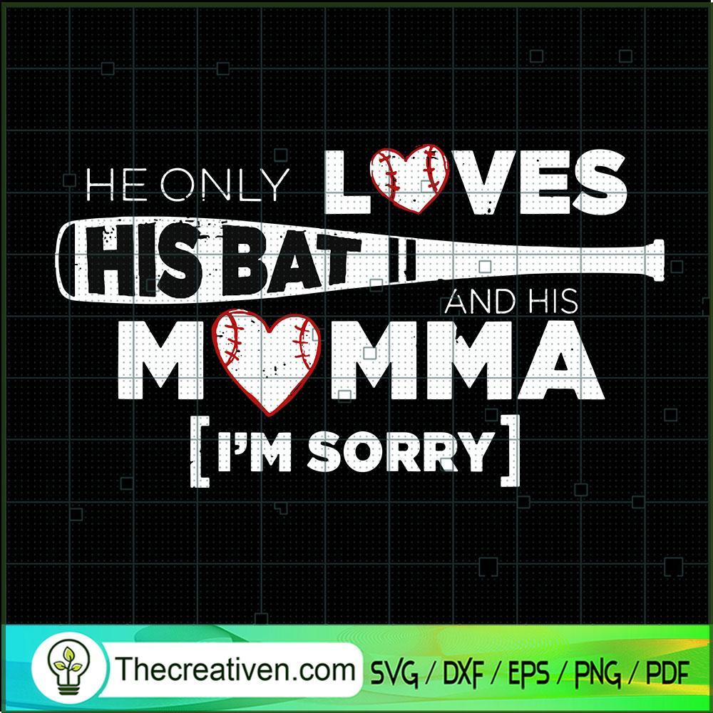 He Only Loves His Bat and Hi SVG Cut File for Cricut 1 He Only Loves His Bat and Hi SVG Cut File for Cricut