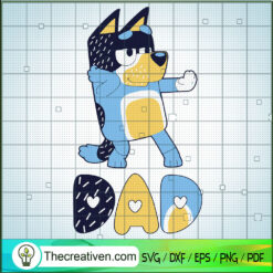 Bluey Dad Mum Love SVG, Disney Junior SVG, Walt Disney SVG