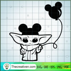 Baby Yoda Mickey Ears SVG Cut File for Cricut & Silhouette