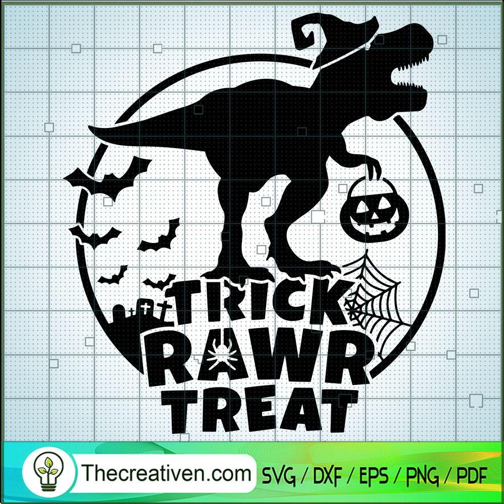 Dinosaur Trick Rawr Treat SVG Cut File for Cricut & Silhouette 1 Dinosaur Trick Rawr Treat SVG Cut File for Cricut & Silhouette