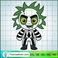 Chibi Beetlejuice SVG Cut File for Cricut & Silhouette