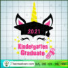 Unicorn 2021 SVG, Graduate Girls Kindergarten SVG, Graduation 2021 SVG
