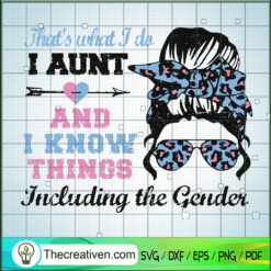Messy Bun Auntie I Ant And I SVG Cut File for Cricut