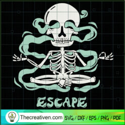 Relaxing Skull Skeleton Yoga SVG Cut File for Cricut & Silhouette