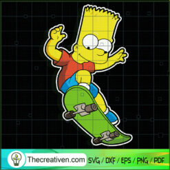 Bart Simpsons Cartoon Simpso SVG Cut File for Cricut