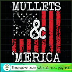 American Flag Eagle Mullet M SVG Cut File for Cricut