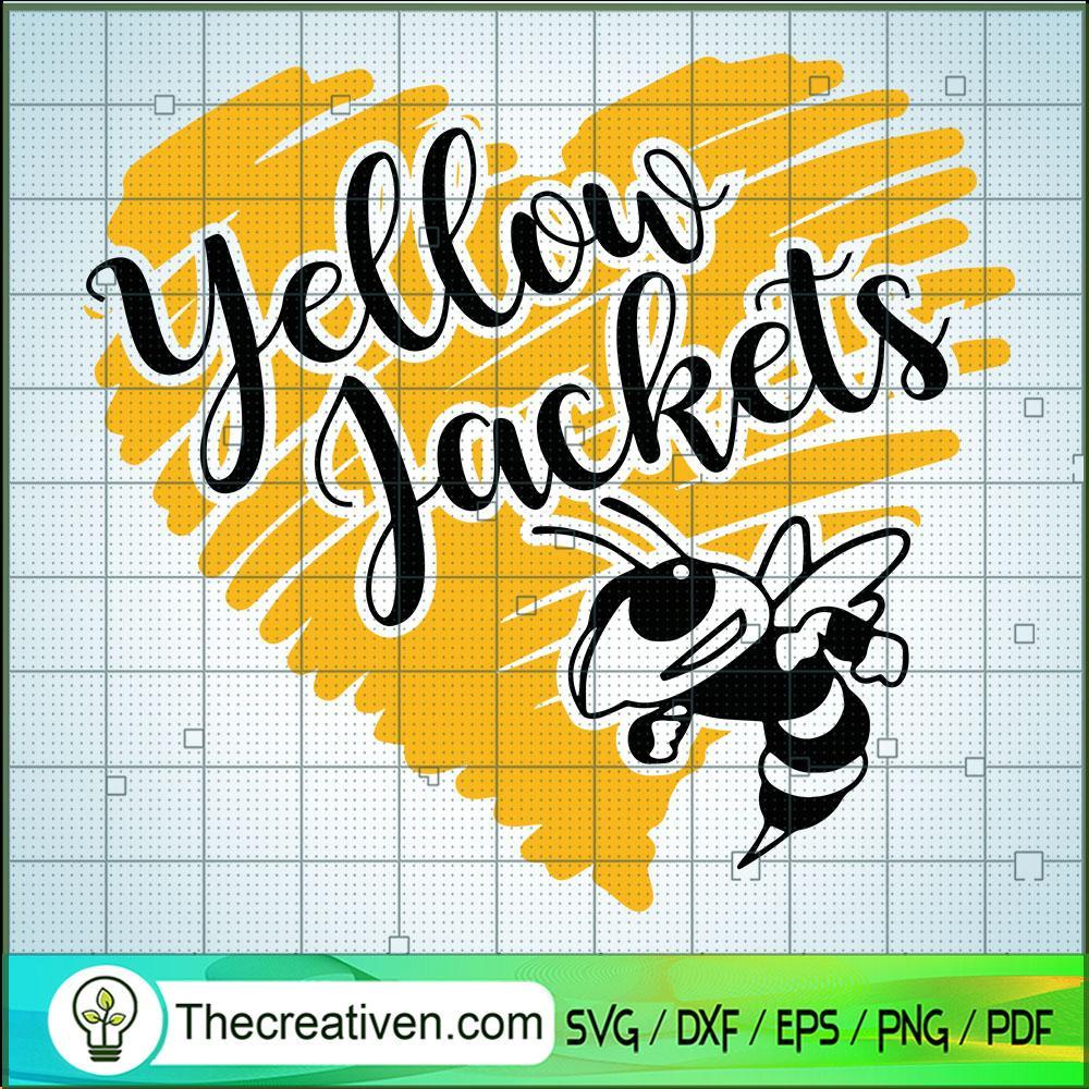 Yellow Jacket Heart SVG, Jacket SVG, Bee SVG 1 Yellow Jacket Heart SVG, Jacket SVG, Bee SVG