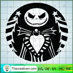 StarBucks Jack Skellington SVG Cut File for Cricut & Silhouette