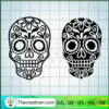 Skeleton Sugar Skull SVG, Floral Skull SVG, Halloween SVG 2 148 copy 1