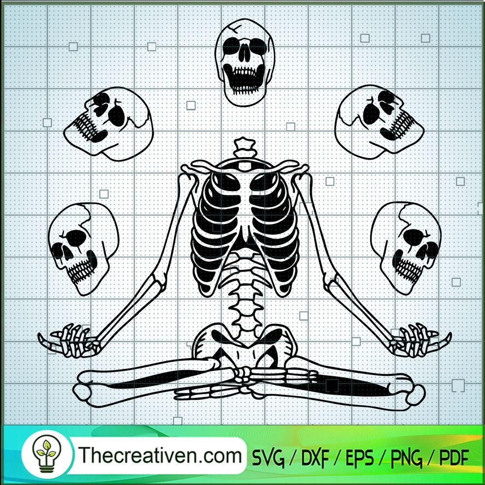 Skeleton Meditation SVG, Skeleton SVG, Halloween SVG 1 Skeleton Meditation SVG, Skeleton SVG, Halloween SVG