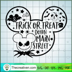 Mickey Trick or Treat SVG, Mickey Mouse SVG, Halloween SVG