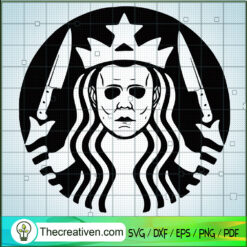 Michael Myers Starbucks SVG, Horror SVG, Halloween SVG