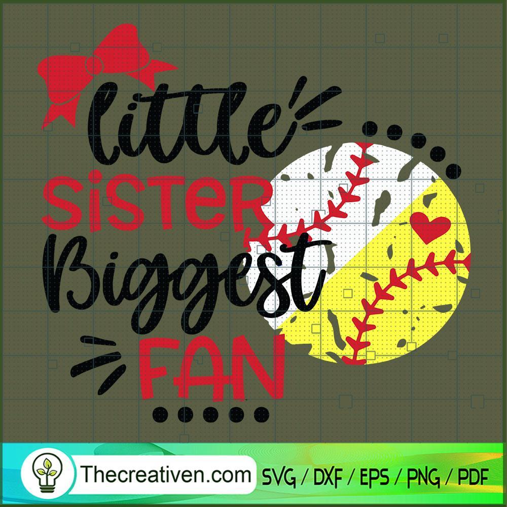 Little Sister Biggest Fan SVG, Baseball SVG, Sport SVG 1 Little Sister Biggest Fan SVG, Baseball SVG, Sport SVG