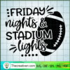 Friday Nights Stadium Lights SVG, Rugby SVG, Sport SVG