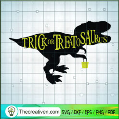 Trick Or Treat To Saurus SVG, Dinosaur SVG, Halloween SVG