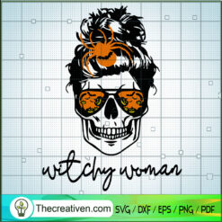 Witchy Woman SVG, Skull Woman SVG, Halloween SVG