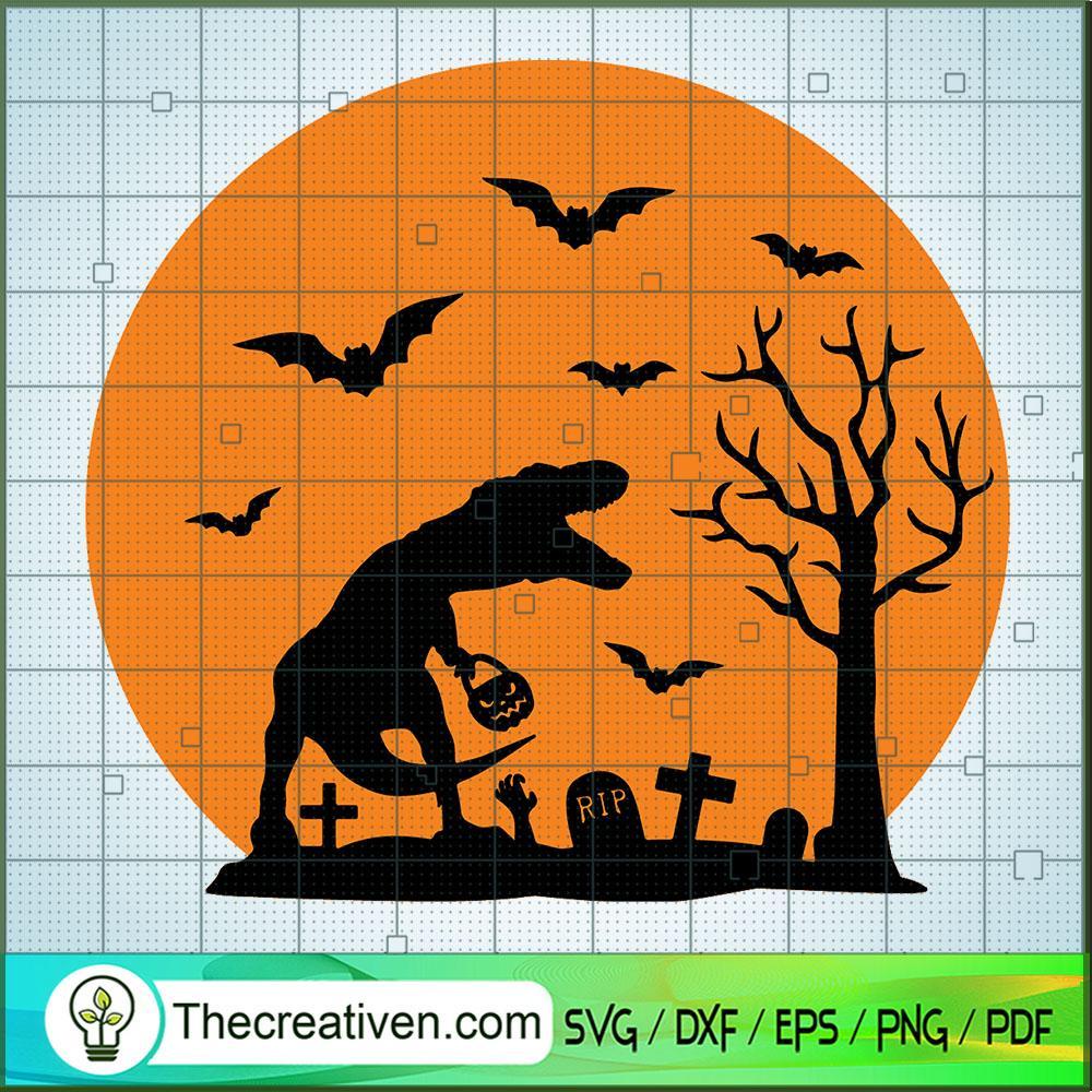 Dinosaur In Halloween SVG Cut File for Cricut & Silhouette 1 Dinosaur In Halloween SVG Cut File for Cricut & Silhouette