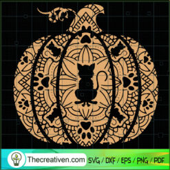 Halloween Pumpkin Cat SVG Cut File for Cricut & Silhouette