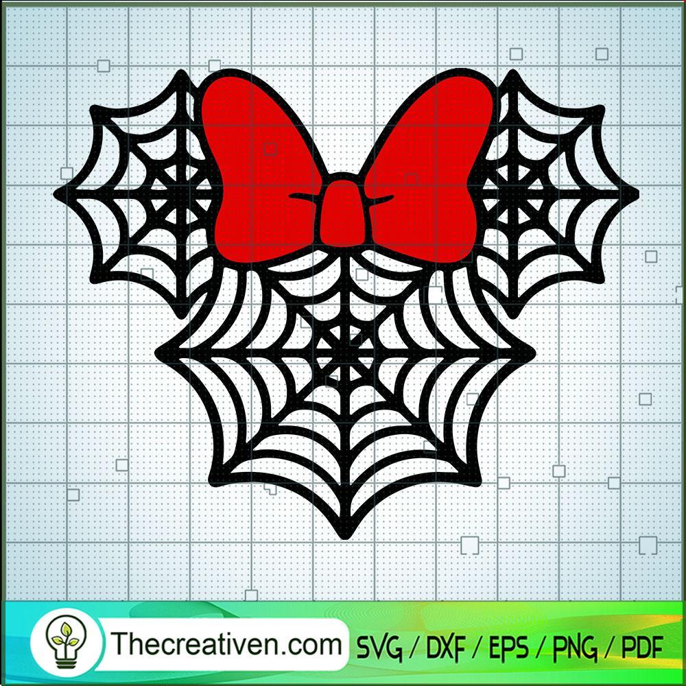 Minnie Head Spider Silk SVG Cut File for Cricut & Silhouette 1 Minnie Head Spider Silk SVG Cut File for Cricut & Silhouette