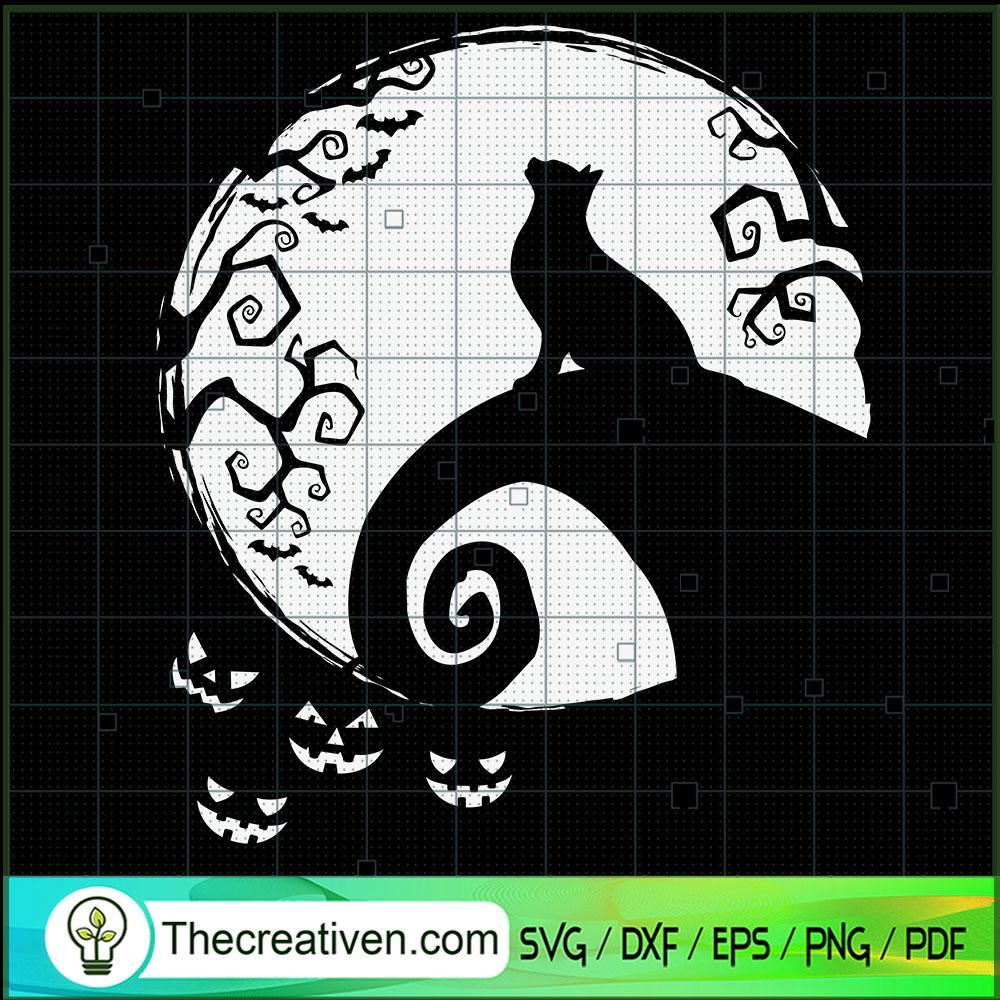 Top Cat and Moon Halloween SVG Cut File for Cricut & Silhouette 1 Top Cat and Moon Halloween SVG Cut File for Cricut & Silhouette