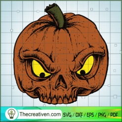 Halloween Pumpkin Skull SVG Cut File for Cricut & Silhouette