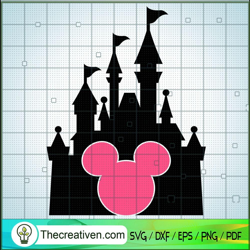 Walt Disney Castle Pink Head SVG Cut File for Cricut 1 Walt Disney Castle Pink Head SVG Cut File for Cricut
