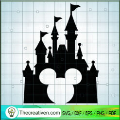 Walt Disney Castle Mickey Head SVG Cut File for Cricut & Silhouette