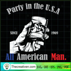 All American Man Since 1969 Birthday SVG, American SVG, Birthday SVG
