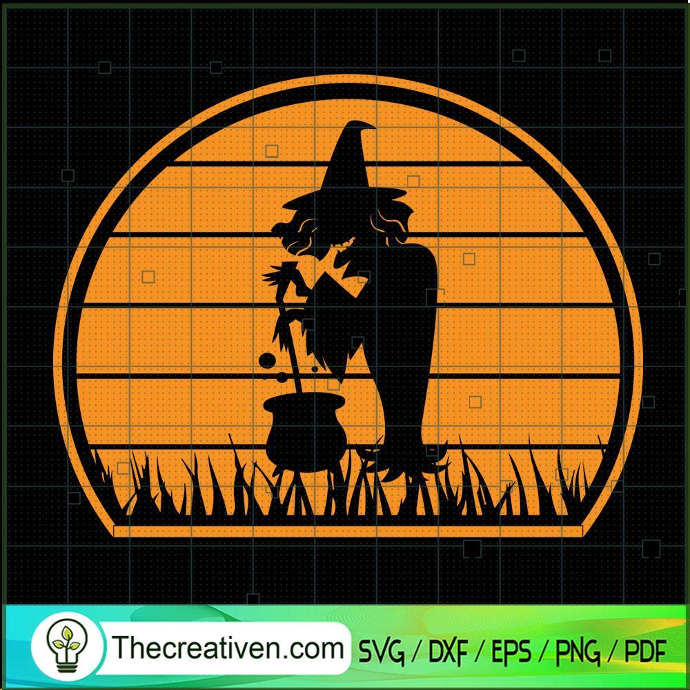 Vintage Witch Halloween Design SVG Cut File for Cricut & Silhouette 1 Vintage Witch Halloween Design SVG Cut File for Cricut & Silhouette