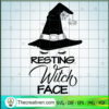 Resting Witch Face SVG Cut File for Cricut & Silhouett Design 41635