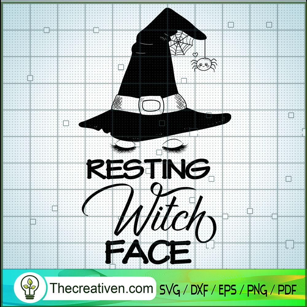 Resting Witch Face SVG Cut File for Cricut & Silhouett Design 41635 1 Resting Witch Face SVG Cut File for Cricut & Silhouett Design 41635