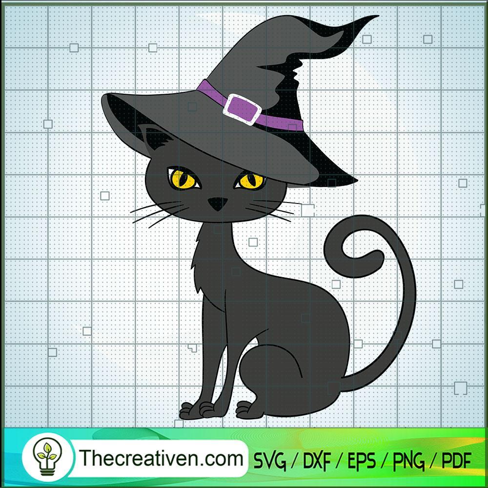 Cat Witch SVG Cut File for Cricut & Silhouette 1 Cat Witch SVG Cut File for Cricut & Silhouette