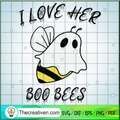I Love Her Boo Bees SVG Cut File for Cricut & Silhouette