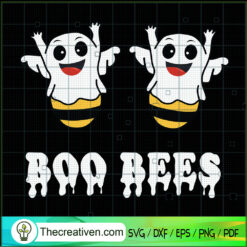 Ghost Boo Bees SVG Cut File for Cricut & Silhouette