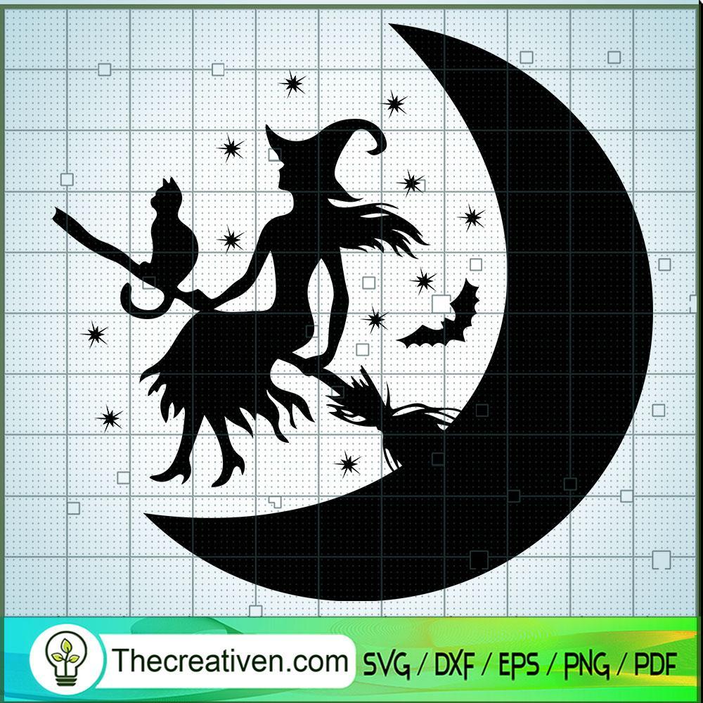 Sexy Witch In Moon SVG, Halloween SVG, Horror SVG 1 Sexy Witch In Moon SVG, Halloween SVG, Horror SVG