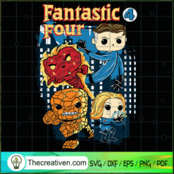 Funko Fantasic Four SVG, Dc Comics SVG, The Fantasic Four SVG