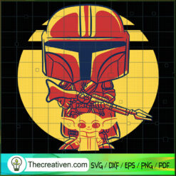Funko Mandalorian SVG, Star Wars SVG, Galaxy SVG