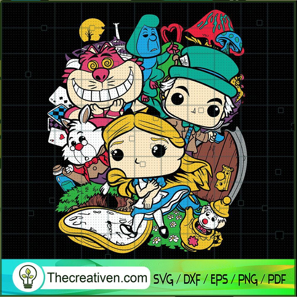 Funkos Alice In Wonderland SVG, Alice SVG, Disney SVG 1 Funkos Alice In Wonderland SVG, Alice SVG, Disney SVG