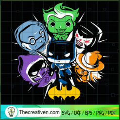 Cute DC Comics Characters SVG, Justice Society SVG, DC Comics SVG