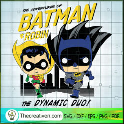 Cute Batman And Robin Duo SVG, Batman SVG, Robin SVG