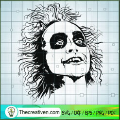 Crazy Face Beetlejuice SVG Cut File for Cricut & Silhouette