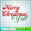 Merry Christmas Y’all SVG Cut File for Cricut & Silhouette