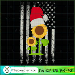 Christmas Uas Flag Sunflower SVG Cut File for Cricut & Silhouette