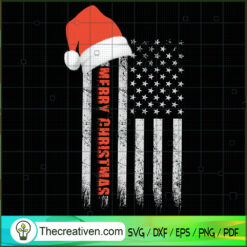 Christmas Usa Flag SVG Cut File for Cricut & Silhouett Design 40033
