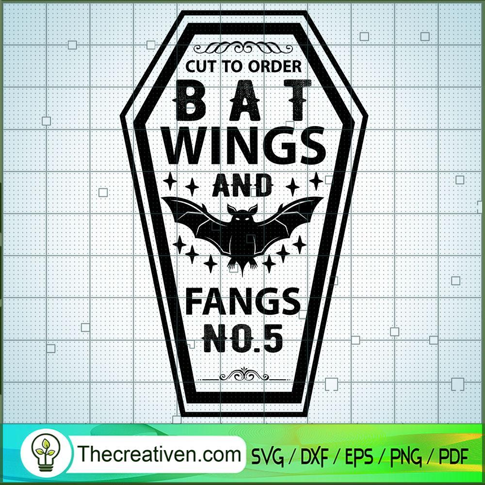 Cut to Order Bat Wings and Fangs SVG Cut File for Cricut & Silhouette 1 Cut to Order Bat Wings and Fangs SVG Cut File for Cricut & Silhouette