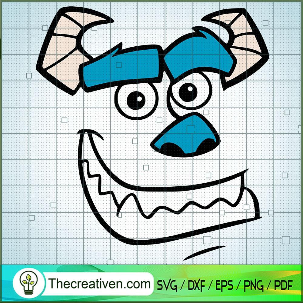 Outline Face James P.Sullivan SVG, Monster SVG, Walt Disney SVG 1 Outline Face James P.Sullivan SVG, Monster SVG, Walt Disney SVG
