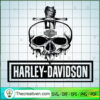 Harley Davidson Knife Skull Logo SVG Cut File for Cricut & Silhouette