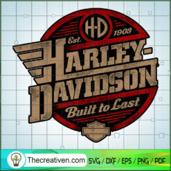 Harley Davidson Built To Last SVG Cut File for Cricut & Silhouette