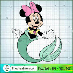 Minnie Mouse Mermaid SVG, Mermaid SVG, Mickey Disney SVG